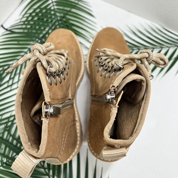 Dolce Vita Huey Hiker Whiskey Nubuck Leather Lace-Up Ankle Boots Size 6 - Picture 9 of 13